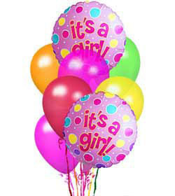 It's A Girl Balloon Bunch