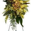 sympathy flowers, memorial flowers, standing spray funeral arrangement