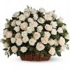 sympathy flow height 110cm x width 100cmers, roses, tribute flowers, funeral flowers