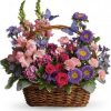 country meadow, bouquet, pink and purple bouquet, snapdragons, carnations, alstroemeria, matsumoto asters