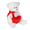 gift ideas to say I love you, teddy bear with heart, flower add-ons