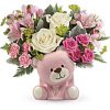 Precious Pink Bear Bouquet 4165 Flower Alma Florist